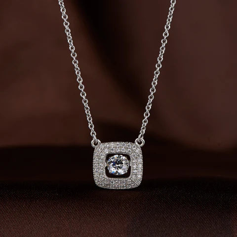 SS & diamond necklace