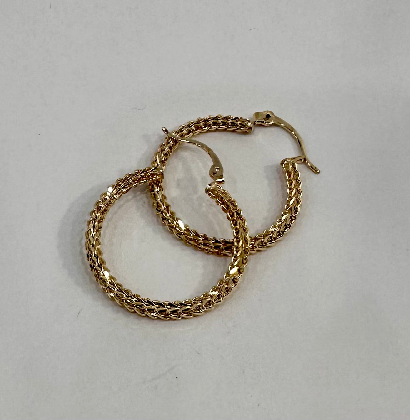 14k yellow gold hoops