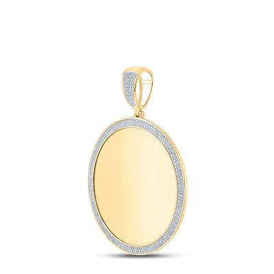 1 CTW diamond and yellow gold picture pendant