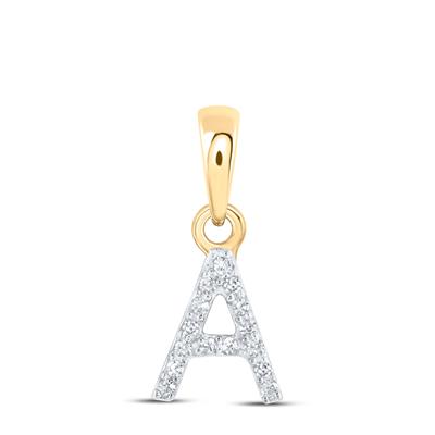 Natural Diamond Initial "A" Pendant