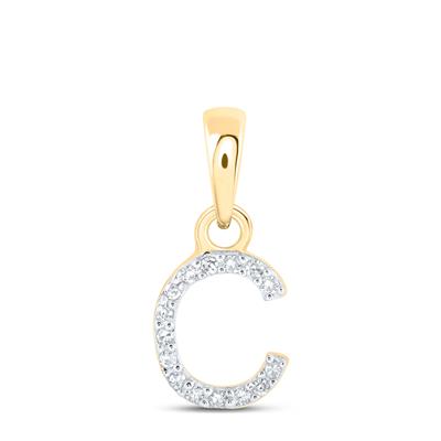 Natural Diamond Initial "C" Pendant