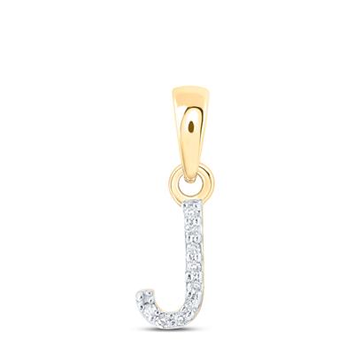 Natural Diamond Initial "J" Pendant