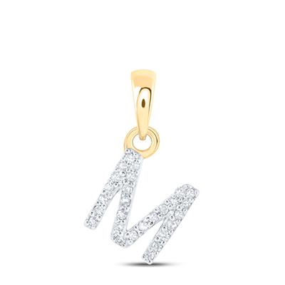 1/20CTW Natural Diamond Initial "M" Pendant