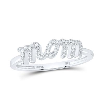 1/6 CTW Natural Diamond Mom Ring white gold