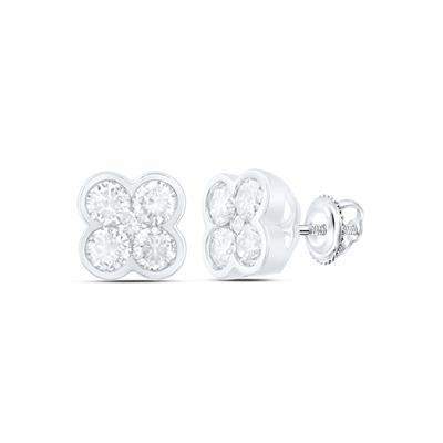 1CTW Natural Diamond Clover Earrings