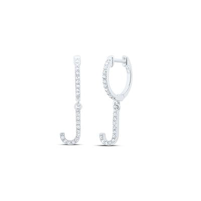 Diamond Initial Dangle Earrings
