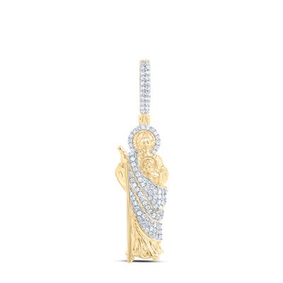 1/3CTW Natural Diamond Saint Jude Pendant