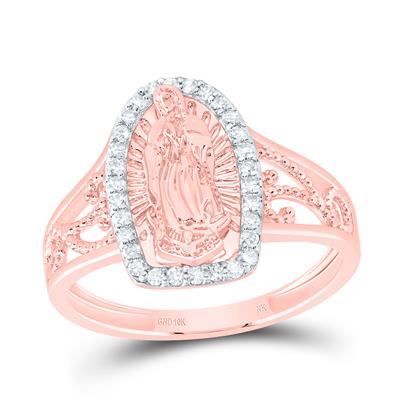 rose gold virgin mary ladies ring