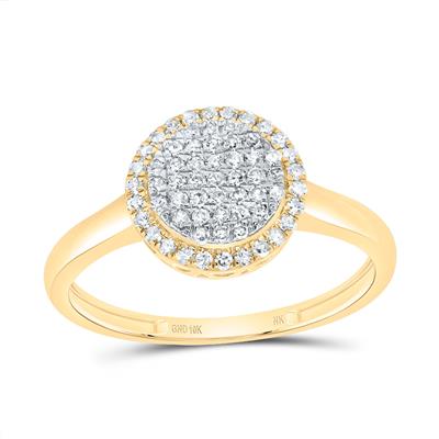 1/3CTW Natural Diamond Round Ring