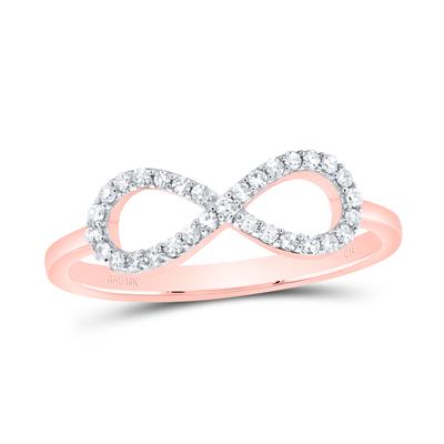 Rose gold diamond infinity ring