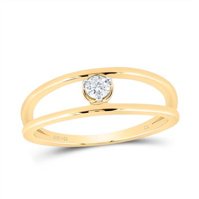 Medial Solitaire Promise Ring yellow gold