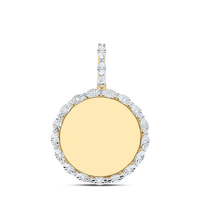 Natural Diamond 18k gold plated memory pendant