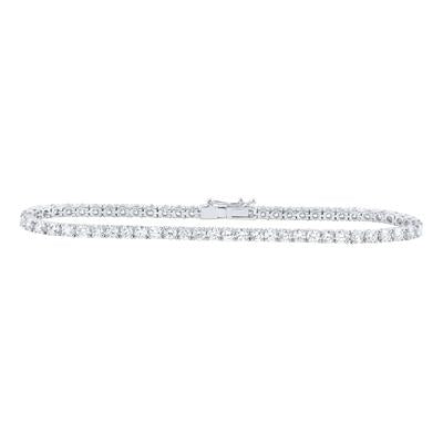 1CTW Natural Round Diamond Tennis Bracelet SS
