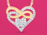 Natural diamond heart necklace
