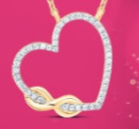 1/8 CTW natural diamond heart infinity necklace