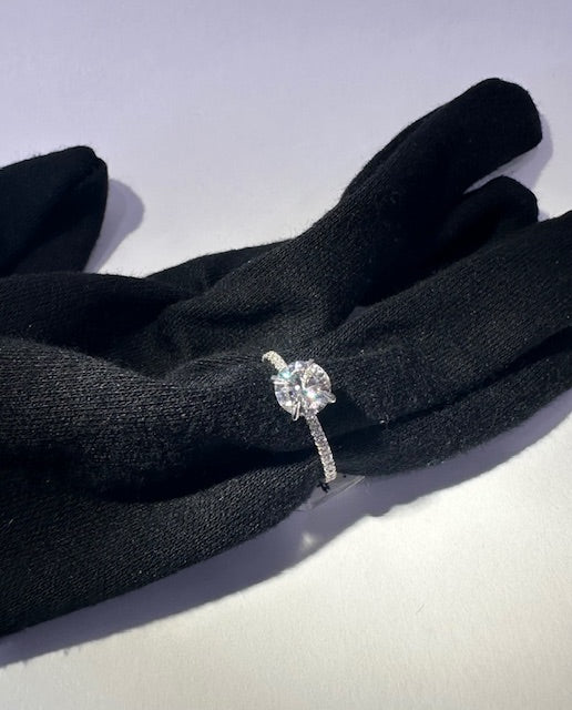 1.08 round brilliant lab diamond engagement ring