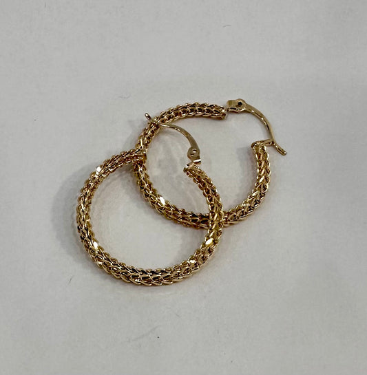 14k yellow gold hoops