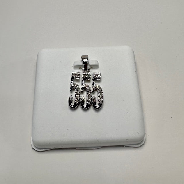 #5 Diamond angel number pendant