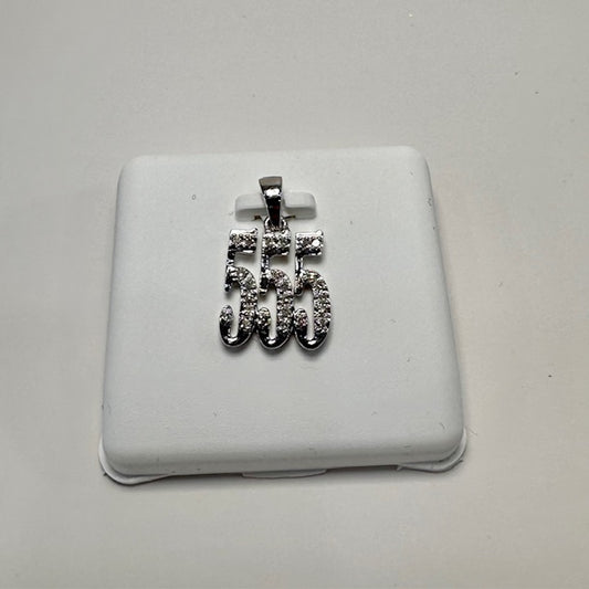 #5 Diamond angel number pendant