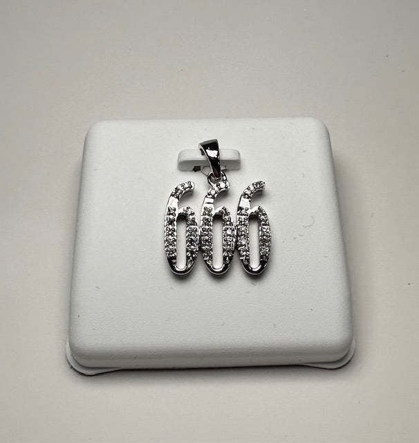 #6 angel number pendant in SS