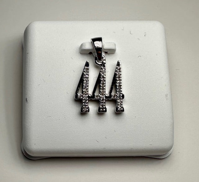 #4Angelnumber diamond pendant