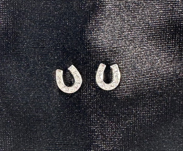 Horseshoe Studs Natural Diamond Earrings