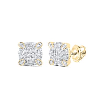 Men's Cushion Square Natural Diamond Studs