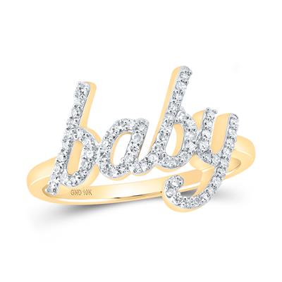Diamond Baby Ring yellow gold