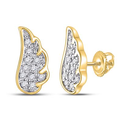 Natural Diamond Angel Wing Studs