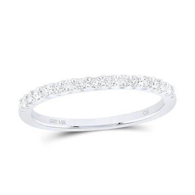 white gold single row wedding band