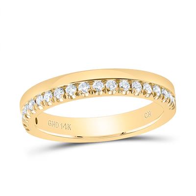 Round Diamond Wedding Band Ring 1/5 Cttw yellow gold