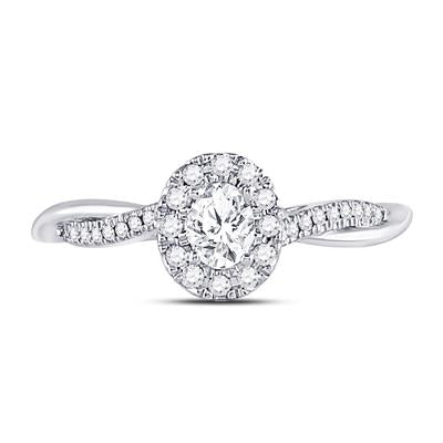 Oval Diamond Bridal Engagement Ring 1/3 CTW Natural Diamonds