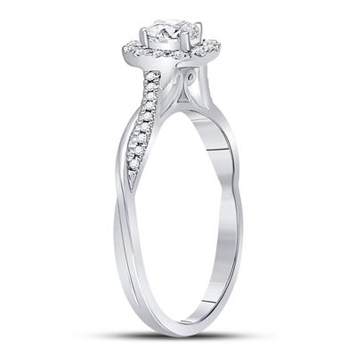 Oval Diamond Solitaire Engagement Ring 1/3 CTW Natural Diamonds