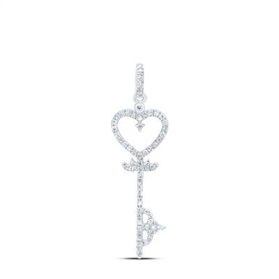 1/5 CTW Key Heart Pendant