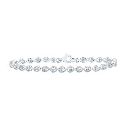 Natural 1/10 CTW Diamond Pear Shape Bracelet