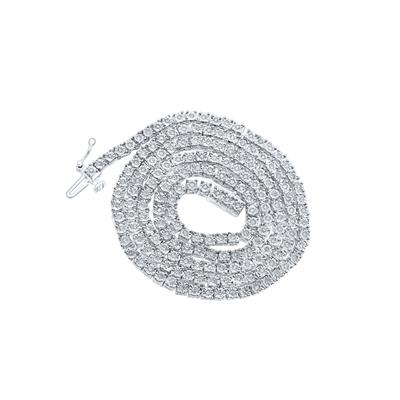 Natural diamond tennis chain