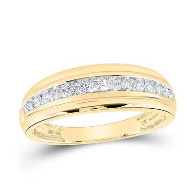 Men's gold & diamond band