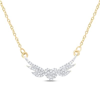1/5 CTW Natural Diamond Heart Wings