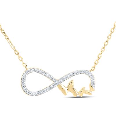 1/10 CTW Natural Diamond Infinity Butterfly Necklace
