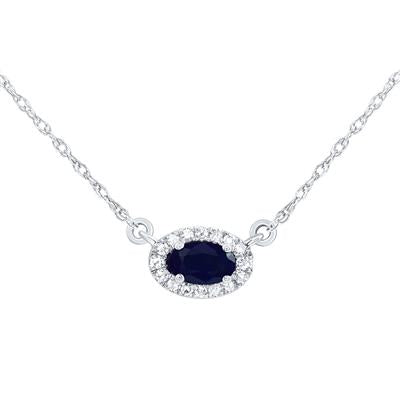 Natural Blue Sapphire Gemstone Necklace