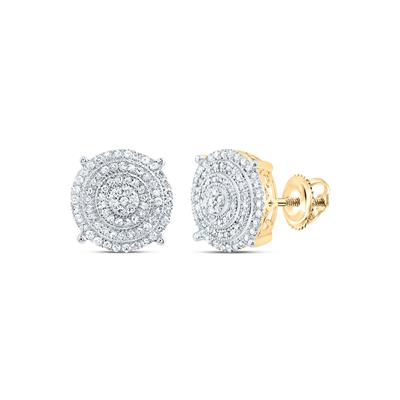 1/2 CTW Diamond men's earrings YG
