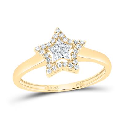1/8 CTW Natural Diamonds Star Ring