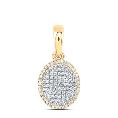 3/8 CTW Natural Diamond Oval Pendant