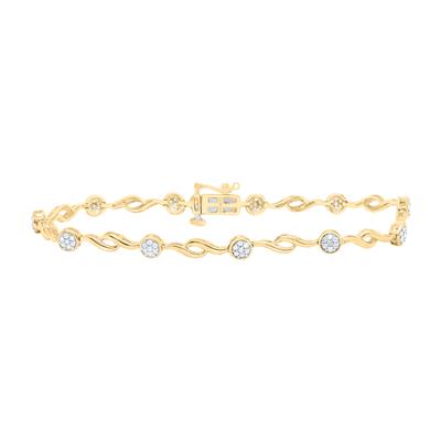 Gold & Diamond Circle Bracelet