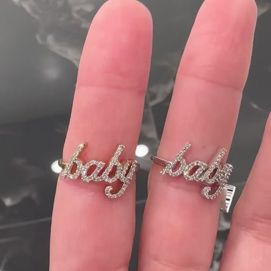 video of diamond baby ring