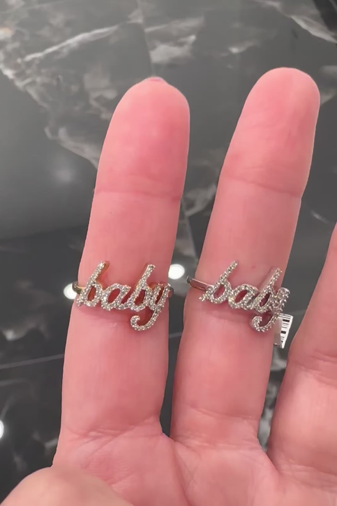 video of diamond baby ring