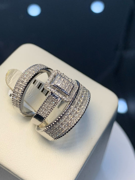 Natural Diamond Emerald Cushion Trio Wedding Set